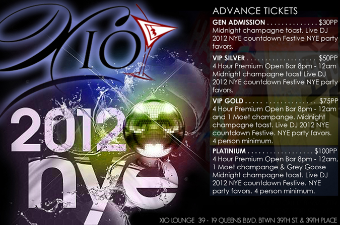 Xio Lounge New Years Eve Party