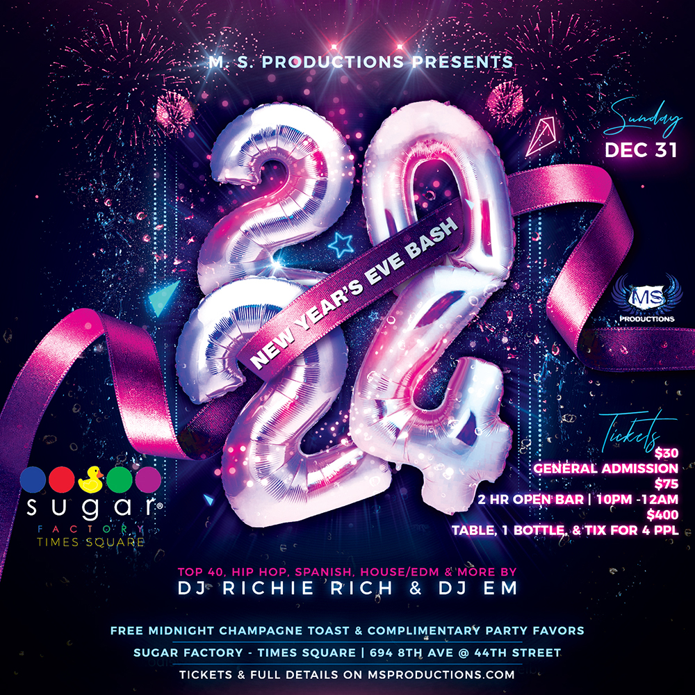 Sugar Factory Times Square New Year's Eve Party